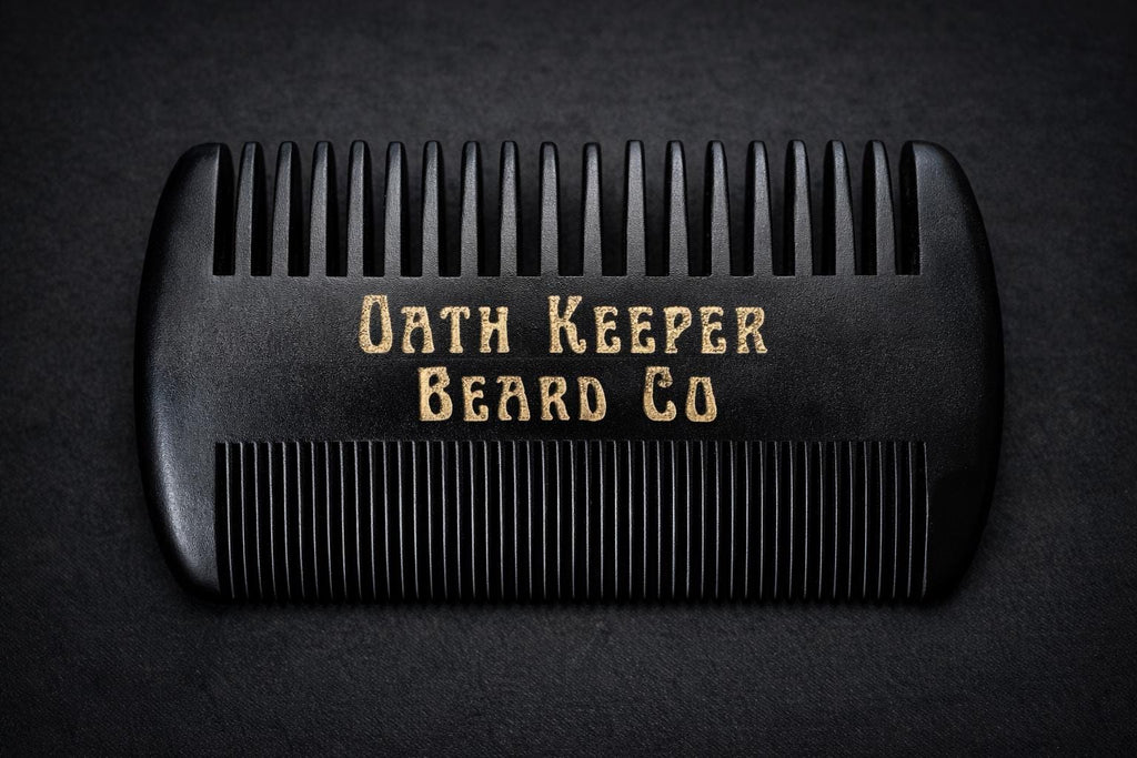 Custom Made OKBC Black and Gold Beard Comb