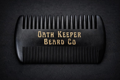 Custom Made OKBC Black and Gold Beard Comb
